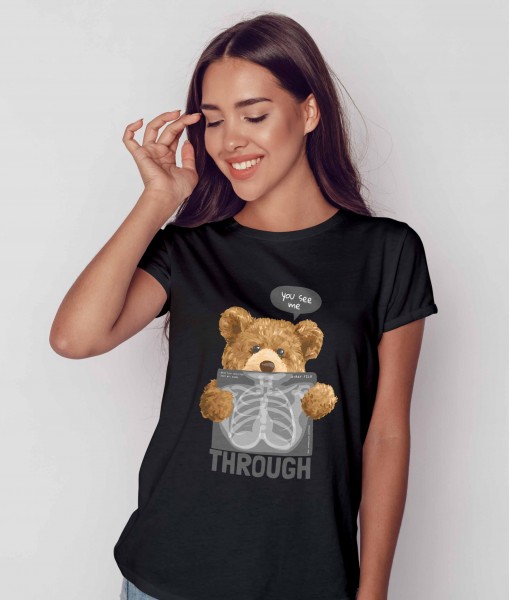 Дамска тениска с щампа Мечета YOU SEE MEE Bear